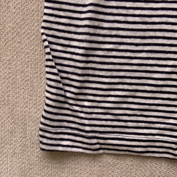 Zara 100% Linen Striped Women’s T-Shirt Large - Picture 4 of 9